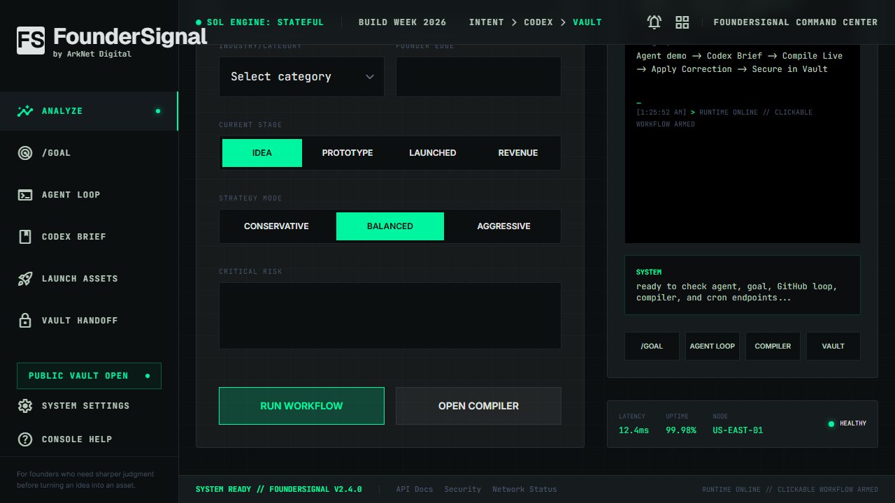 FounderSignal homepage preview